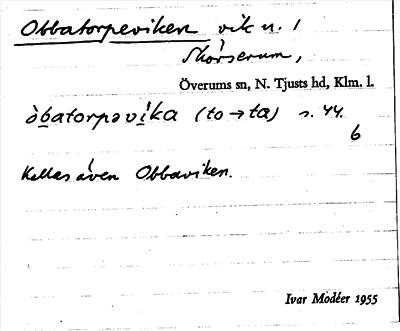 Bild på arkivkortet för arkivposten Obbatorpeviken