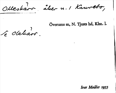 Bild på arkivkortet för arkivposten Olleskärr