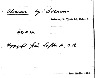 Bild på arkivkortet för arkivposten Olserum