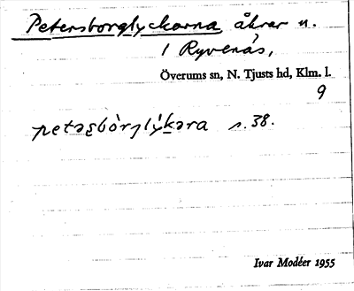 Bild på arkivkortet för arkivposten Petersborgslyckorna