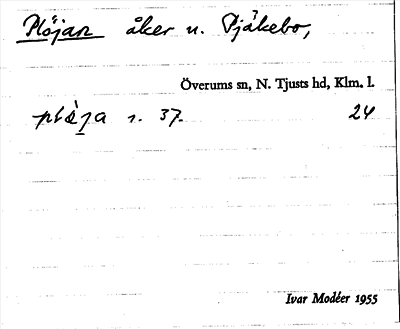 Bild på arkivkortet för arkivposten Plöjan