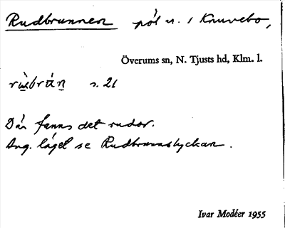 Bild på arkivkortet för arkivposten Rudbrunnen
