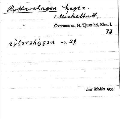 Bild på arkivkortet för arkivposten Ryttarehagen