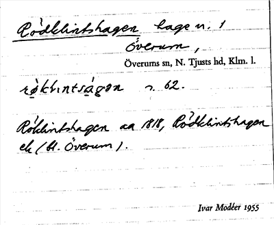 Bild på arkivkortet för arkivposten Rödklintshagen