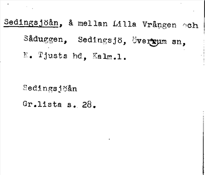 Bild på arkivkortet för arkivposten Sedingsjöån