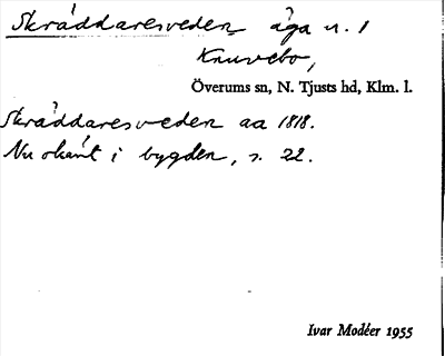 Bild på arkivkortet för arkivposten Skräddaresveden