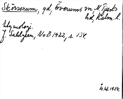 Bild på arkivkortet för arkivposten Skörserum