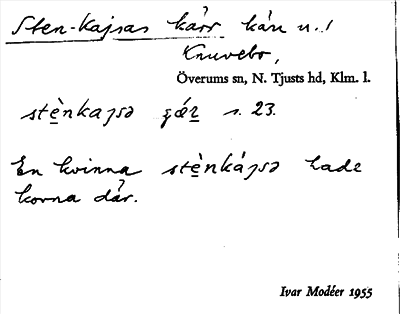 Bild på arkivkortet för arkivposten Sten-Kajsas kärr