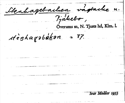 Bild på arkivkortet för arkivposten Stenhagebacken
