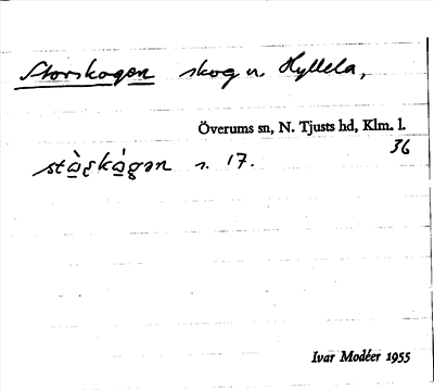 Bild på arkivkortet för arkivposten Storskogen