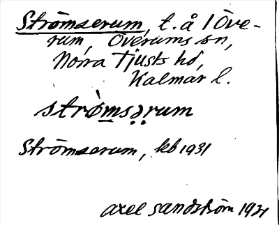 Bild på arkivkortet för arkivposten Strömserum
