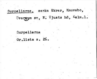 Bild på arkivkortet för arkivposten Surpellerna