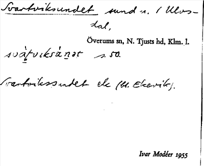 Bild på arkivkortet för arkivposten Svartviksundet