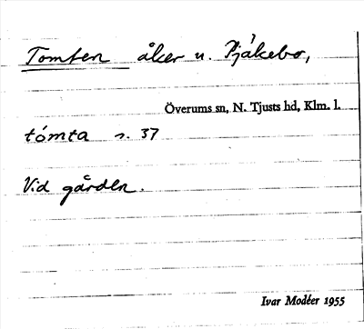 Bild på arkivkortet för arkivposten Tomten