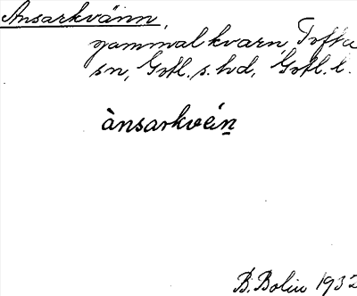 Bild på arkivkortet för arkivposten Ansarkvänn