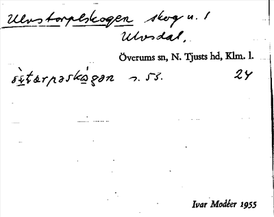 Bild på arkivkortet för arkivposten Ulvstorpeskogen