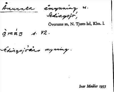 Bild på arkivkortet för arkivposten Åmunnen
