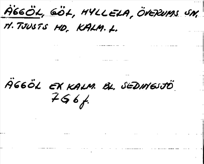 Bild på arkivkortet för arkivposten Äggöl