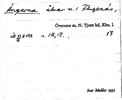 Bild på arkivkortet för arkivposten Ängarna