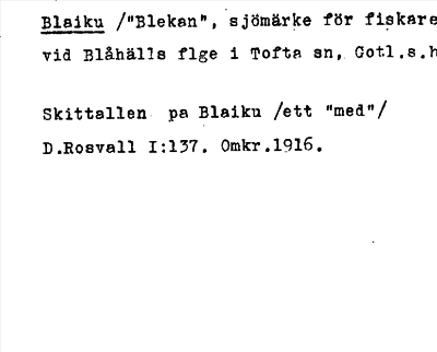 Bild på arkivkortet för arkivposten Blaiku