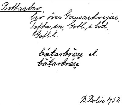 Bild på arkivkortet för arkivposten Bottarbro
