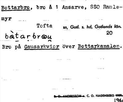 Bild på arkivkortet för arkivposten Bottarbro