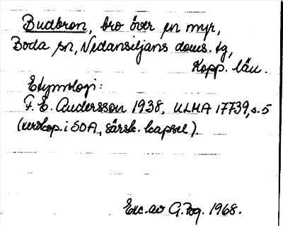 Bild på arkivkortet för arkivposten Budbron