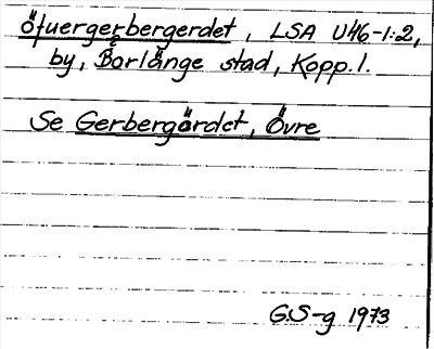 Bild på arkivkortet för arkivposten Övergerbergärdet se Gerbergärdet, Övre