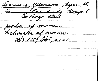 Bild på arkivkortet för arkivposten Övermora, Yttermora
