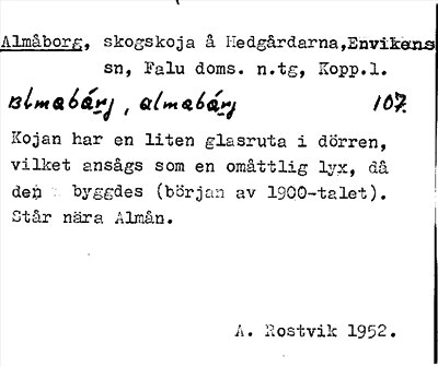 Bild på arkivkortet för arkivposten Almåborg