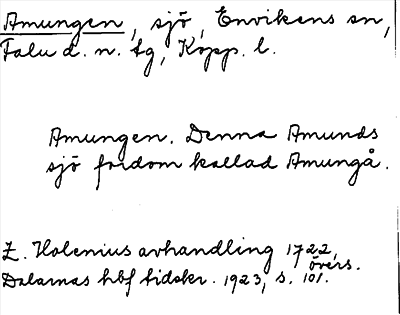 Bild på arkivkortet för arkivposten Amungen