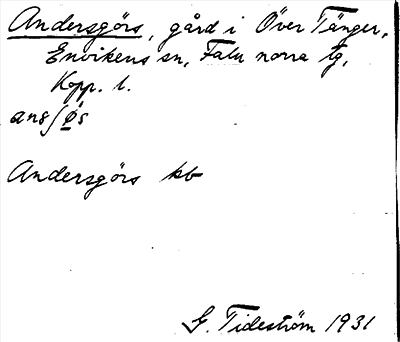 Bild på arkivkortet för arkivposten Andersgörs