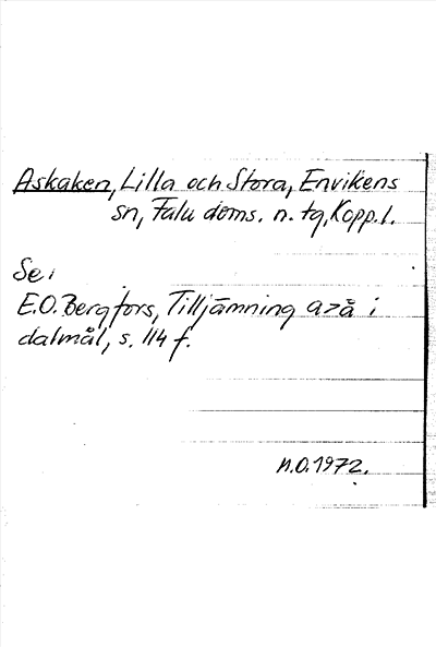Bild på arkivkortet för arkivposten Askaken, Lilla och Stora