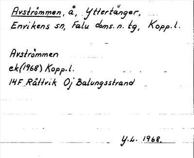 Bild på arkivkortet för arkivposten Avströmmen
