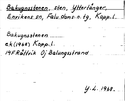Bild på arkivkortet för arkivposten Bakugnsstenen