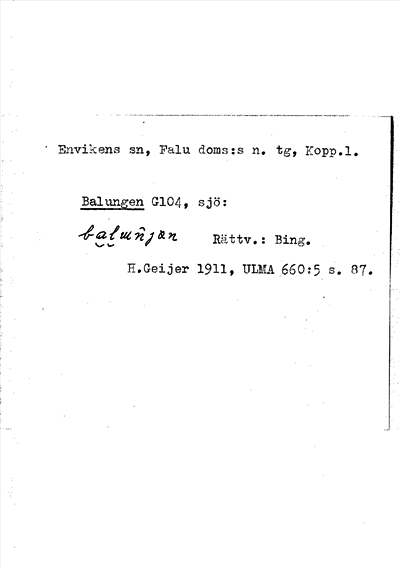 Bild på arkivkortet för arkivposten Balungen