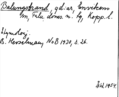 Bild på arkivkortet för arkivposten Balungsbrand