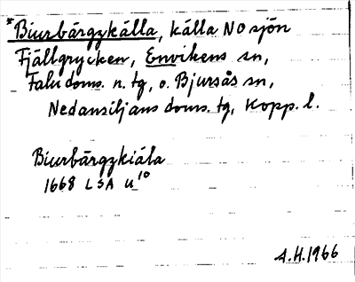 Bild på arkivkortet för arkivposten »Biurbärgzkälla