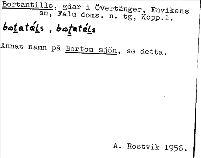 Bild på arkivkortet för arkivposten Botantills