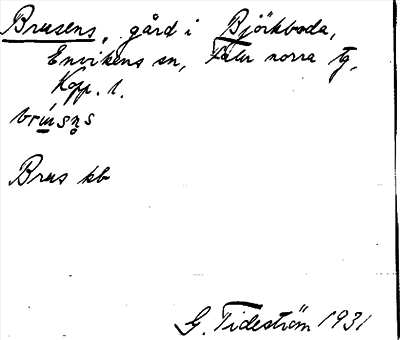 Bild på arkivkortet för arkivposten Brusens