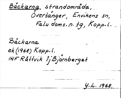 Bild på arkivkortet för arkivposten Bäckarna