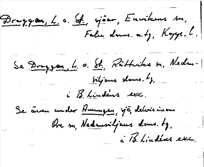 Bild på arkivkortet för arkivposten Draggan, L. o. St.