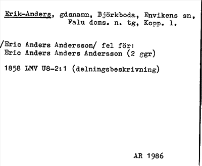 Bild på arkivkortet för arkivposten Erik-Anders