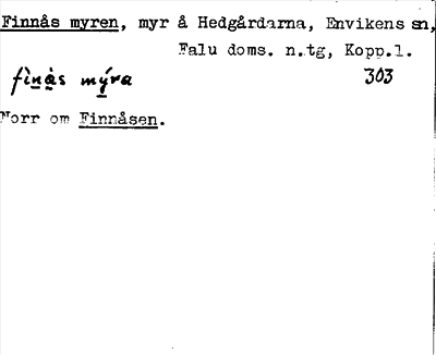Bild på arkivkortet för arkivposten Finnås myren
