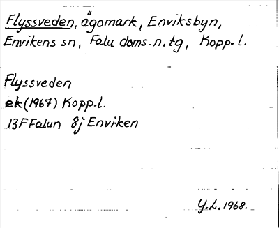 Bild på arkivkortet för arkivposten Flyssveden
