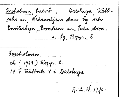 Bild på arkivkortet för arkivposten Forsholmen