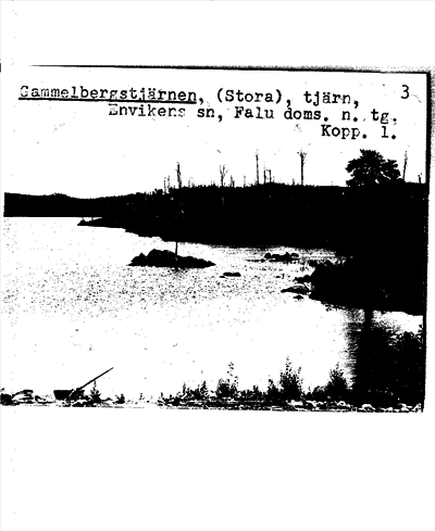 Bild på arkivkortet för arkivposten Gammelbergstjärnen, (Stora)