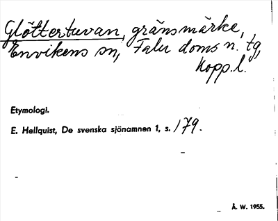 Bild på arkivkortet för arkivposten Glöttertuvan