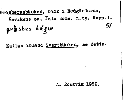 Bild på arkivkortet för arkivposten Gräsbergsbäcken, se Svartbäcken