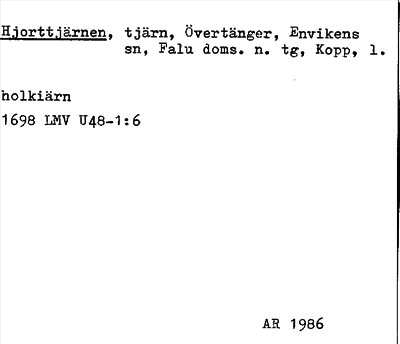 Bild på arkivkortet för arkivposten Hjorttjärnen